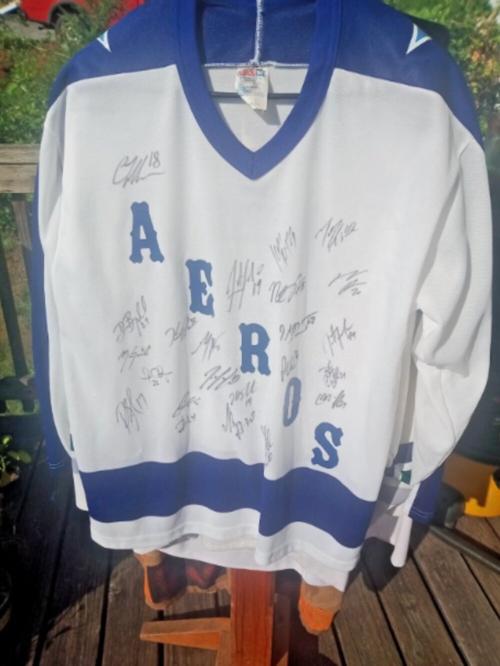 vintage CCM 90 Houston Aeros hockey jersey (L)